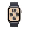 Apple Watch SE (2023) 40mm, Starlight Aluminum Case with Sport Band - Midnight (Черный)