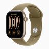 Apple Watch Series 12 46mm, Light Gold Aluminum Case with Sport Band - Olive
