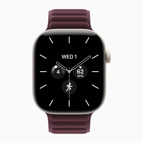 Apple Watch Series 12 42mm, Pearl White Ceramic Case with Magnetic Link - Burgundy