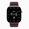 Apple Watch Series 12 42mm, Pearl White Ceramic Case with Magnetic Link - Burgundy