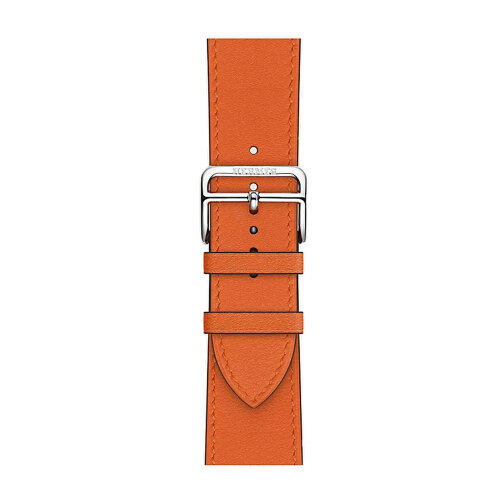 Ремешок Hermes для Apple Watch 46mm Single Tour — Мандариновый (Tangerine)