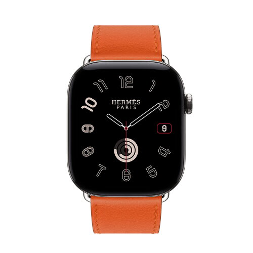 Ремешок Hermes для Apple Watch 46mm Single Tour — Мандариновый (Tangerine)