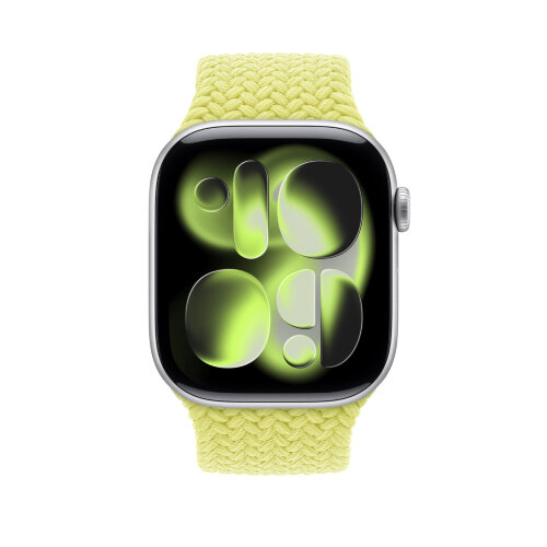 Монобраслет для Apple Watch 46mm Braided Solo Loop - Неоновый/Желтый (Neon Yellow)
