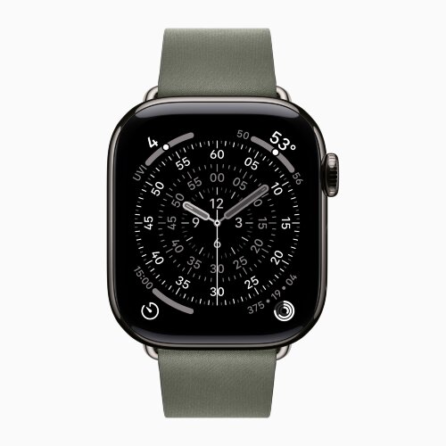 Apple Watch Series 11 42mm, Slate Titanium Case with Modern Buckle - Sage Gray