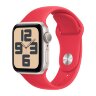 Apple Watch SE (2023) 40mm, Starlight Aluminum Case with Sport Band - Red (Красный)