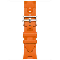 Apple Watch Hermes Series 10 42mm, спортивный ремешок Kilim оранжевый