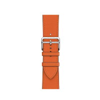 Ремешок Hermes для Apple Watch 42mm Single Tour — Мандариновый (Tangerine)