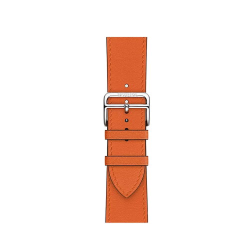 Ремешок Hermes для Apple Watch 42mm Single Tour — Мандариновый (Tangerine)