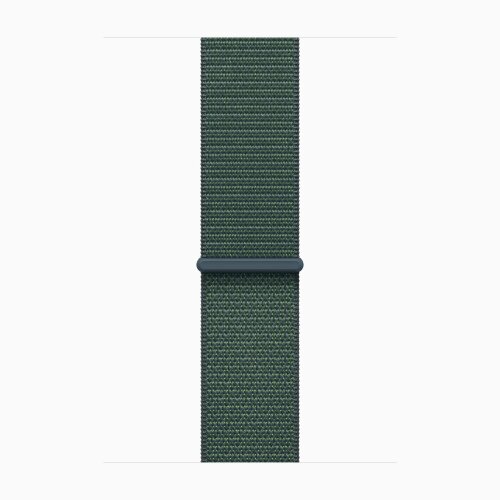 Apple Watch Series 10 46mm, Jet Black Aluminum Case with Sport Loop - Lake Green