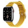 Apple Watch Hermes Series 10 42mm, ремешок из текстильного трикотажа желтого цвета