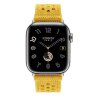 Apple Watch Hermes Series 10 42mm, ремешок из текстильного трикотажа желтого цвета