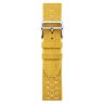 Apple Watch Hermes Series 10 42mm, ремешок из текстильного трикотажа желтого цвета