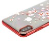 Пластиковая чехол-накладка KINGXBAR для iPhone X - красный (Веточка)