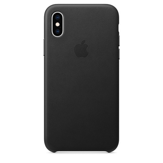 Кожаный чехол для iPhone Xs Max, черный цвет