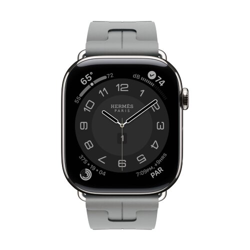 Ремешок Hermes для Apple Watch 46mm Kilim Single Tour - Серый (Gris)