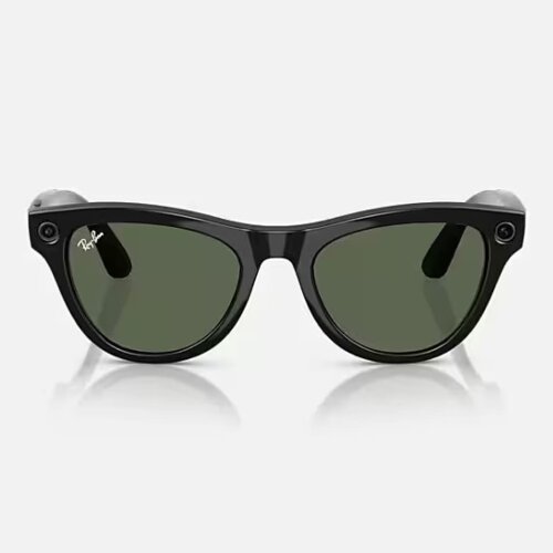 Ray-Ban Meta Skyler (Глянцевая черная оправа, линзы зеленые G-15)