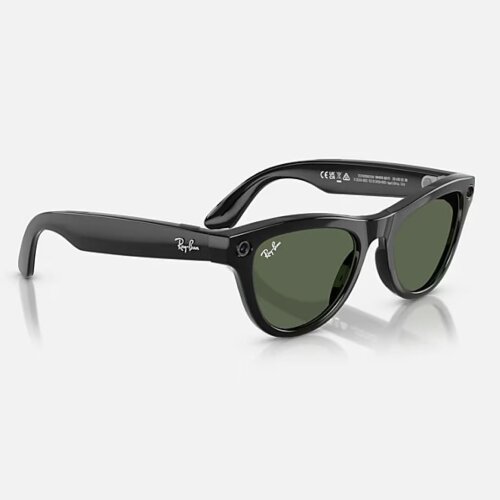 Ray-Ban Meta Skyler (Глянцевая черная оправа, линзы зеленые G-15)
