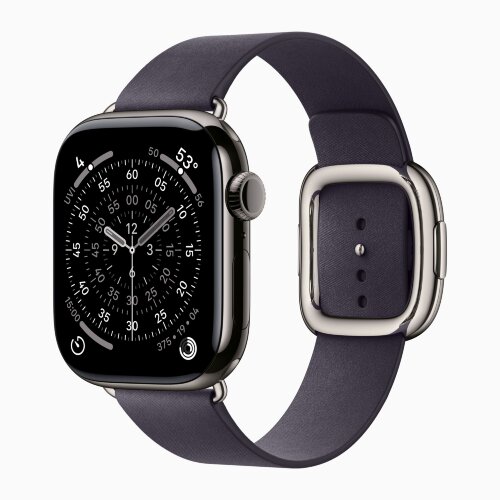 Apple Watch Series 11 42mm, Slate Titanium Case with Modern Buckle - Midnight Purple