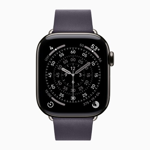 Apple Watch Series 11 42mm, Slate Titanium Case with Modern Buckle - Midnight Purple