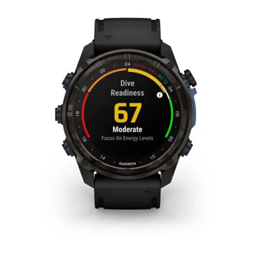 Умные часы Garmin Descent Mk3i 51mm, Carbon Gray DLC Titanium, Black Silicone Band