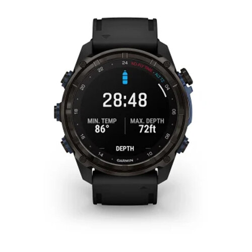 Умные часы Garmin Descent Mk3i 51mm, Carbon Gray DLC Titanium, Black Silicone Band