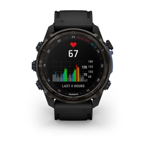 Умные часы Garmin Descent Mk3i 51mm, Carbon Gray DLC Titanium, Black Silicone Band