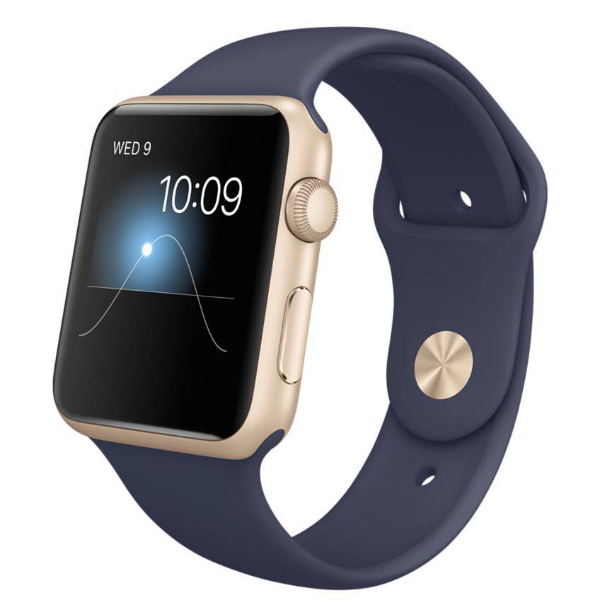 Apple watch gold blue band outlet
