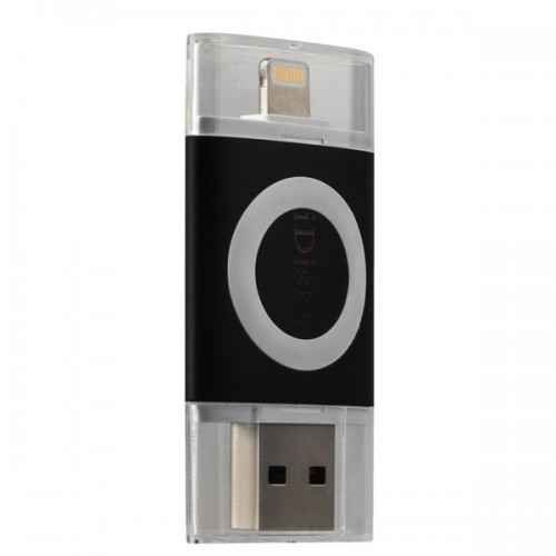 USB Флеш накопитель iDiskk 001 с разъёмом Lightning 64Gb HD Black