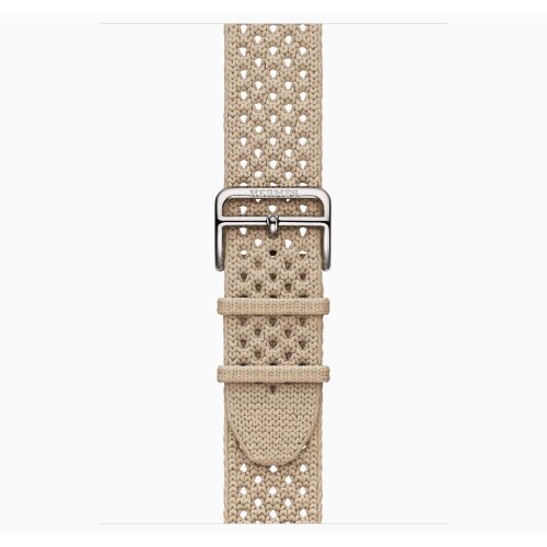 Apple Watch Hermes Series 11 46mm, ремешок из текстильного трикотажа бежевый
