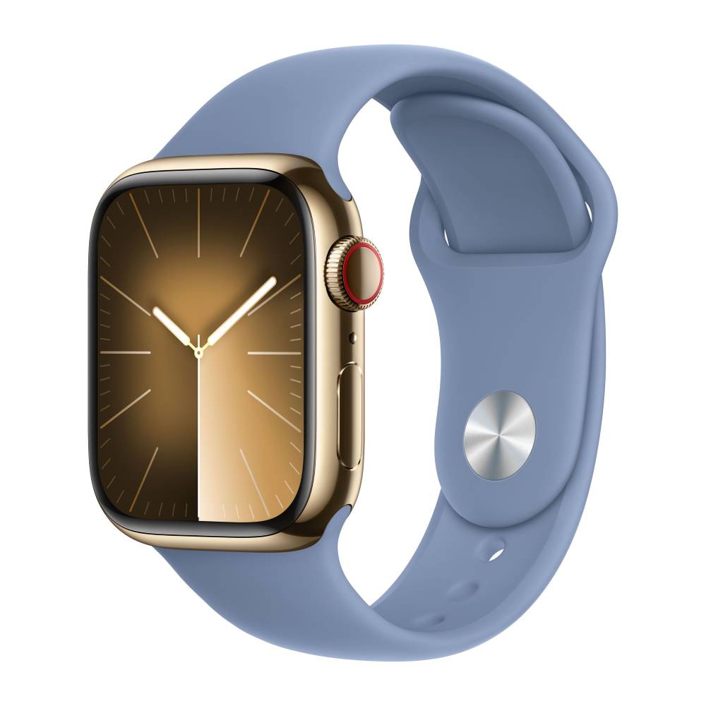 Apple watch gold blue band outlet