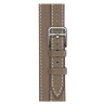 Apple Watch Hermes Series 12 42mm, двойной тонкий светло-коричневый кожаный ремешок