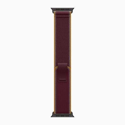 Apple Watch Ultra 4 49mm Black Titanium Case with Burgundy Trail Loop (S/M)