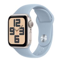 Apple Watch SE (2023) 40mm, Starlight Aluminum Case with Sport Band - Light Blue (Голубой)