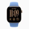Apple Watch Series 12 46mm, Light Gold Aluminum Case with Sport Band - Wildflower Blue