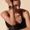 Apple Watch Hermes Series 10 42mm, двойной тонкий кожаный ремешок с пряжкой коричневого цвета
