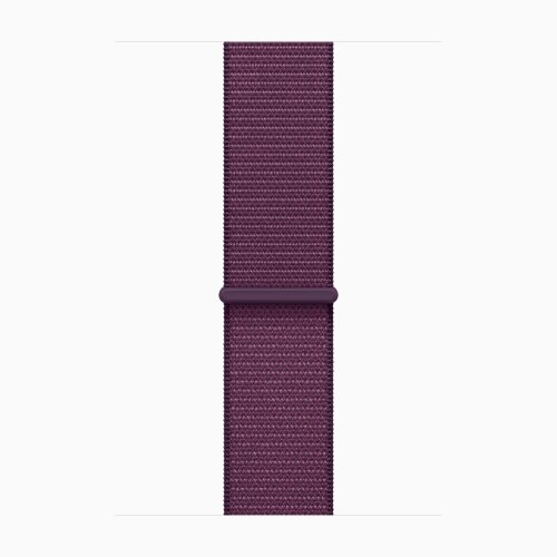 Apple Watch Series 10 46mm, Jet Black Aluminum Case with Sport Loop - Plum