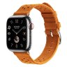 Apple Watch Hermes Series 10 42mm, ремешок из текстильного трикотажа оранжевого цвета