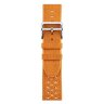Apple Watch Hermes Series 10 42mm, ремешок из текстильного трикотажа оранжевого цвета