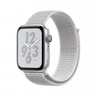 Apple Watch series 5 Nike+, 44 мм GPS серебристый алюминий, браслет найк из нейлона