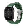 Ремешок Hermes для Apple Watch 46mm Kilim Single Tour - Зеленый (Vert Moyen)
