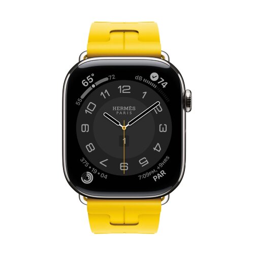 Ремешок Hermes для Apple Watch 46mm Kilim Single Tour - Желтый (Sun)