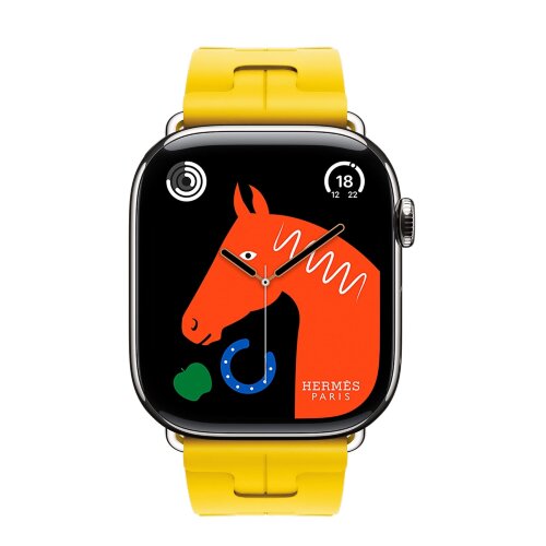 Ремешок Hermes для Apple Watch 46mm Kilim Single Tour - Желтый (Sun)