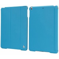 Кожаный чехол для iPad Air Jisoncase Premium голубой