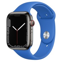 Apple Watch Series 7 45 мм, Стальные графитового цвета, спортивный ремешок «Капри»