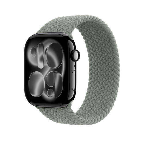 Монобраслет для Apple Watch 46mm Braided Solo Loop - Серо-зеленый (Green Gray)