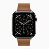 Apple Watch Series 11 42mm, Natural Titanium Case with Modern Buckle - Caramel