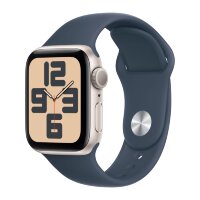 Apple Watch SE (2023) 40mm, Starlight Aluminum Case with Sport Band - Storm Blue (Синий)