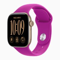 Apple Watch Series 12 46mm, Light Gold Aluminum Case with Sport Band - Magenta