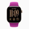 Apple Watch Series 12 46mm, Light Gold Aluminum Case with Sport Band - Magenta