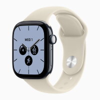 Apple Watch Series 12 42mm, Night Blue Ceramic Case with Sport Band - Sand